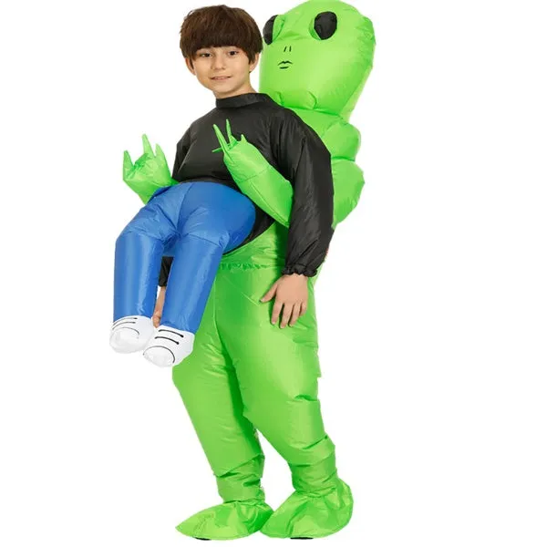 Inflatable Trump suit for Christmas party adult cosplay white waterproof polyester fabric with fan battery box