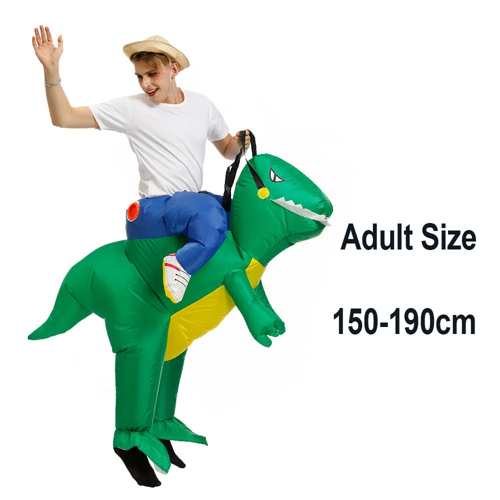 Inflatable Trump suit for Christmas party adult cosplay white waterproof polyester fabric with fan battery box