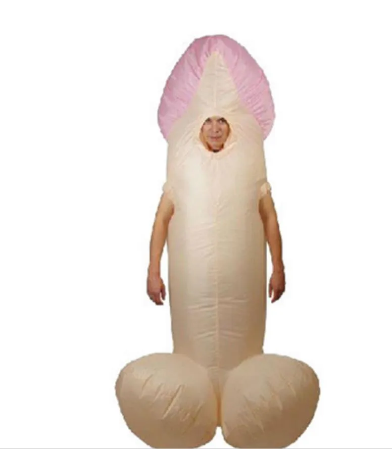 Inflatable Trump suit for Christmas party adult cosplay white waterproof polyester fabric with fan battery box