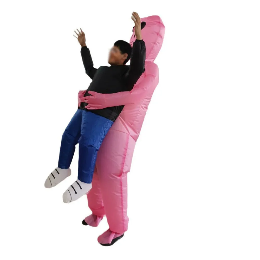 Inflatable Trump suit for Christmas party adult cosplay white waterproof polyester fabric with fan battery box