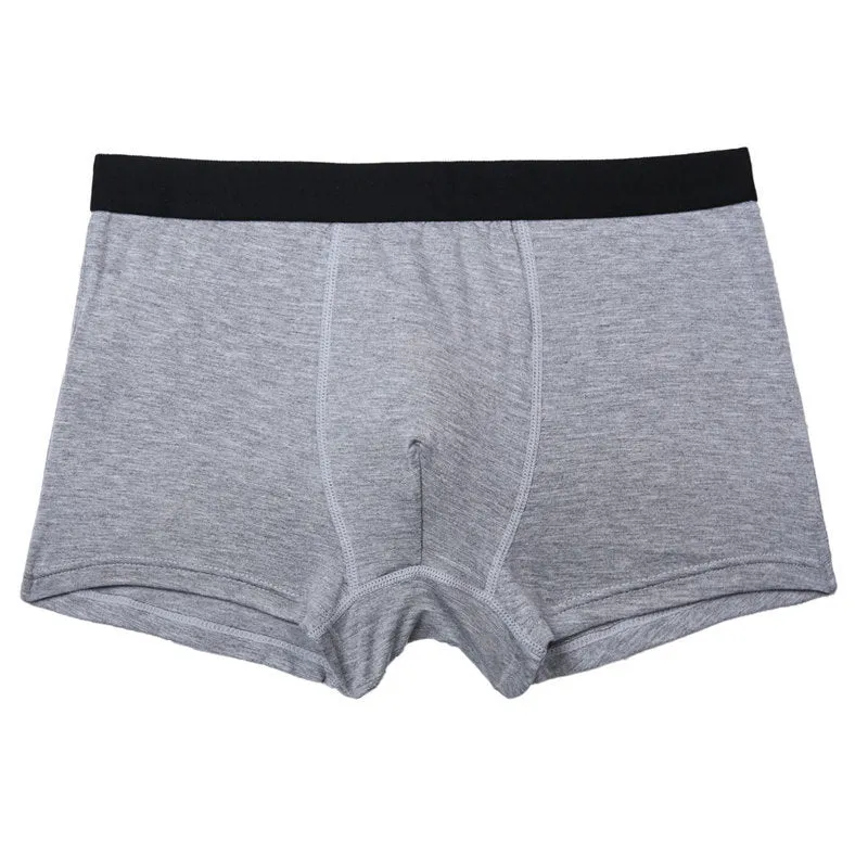 Pure colour bamboo fibre men underwear shorts in solid colour, mid-waist casual design, material viscose