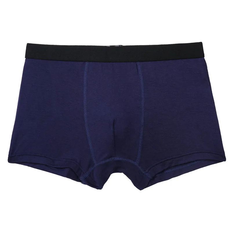 Pure colour bamboo fibre men underwear shorts in solid colour, mid-waist casual design, material viscose