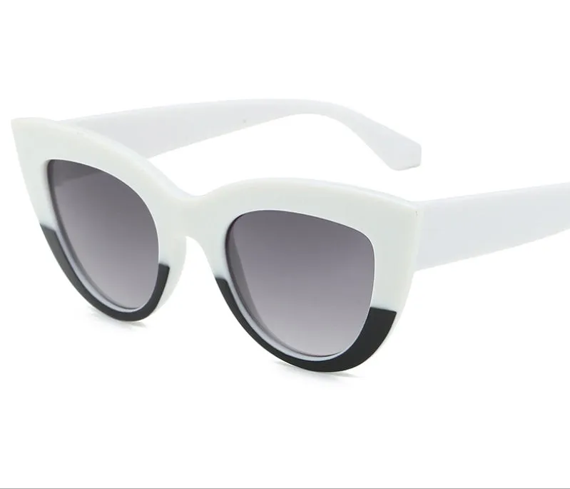 Black frame double grey fashion sunglasses with AC lenses and UV400 protection