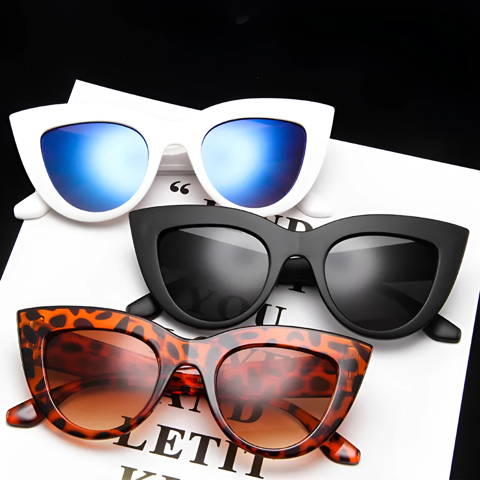 Black frame double grey fashion sunglasses with AC lenses and UV400 protection