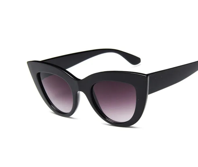 Black frame double grey fashion sunglasses with AC lenses and UV400 protection