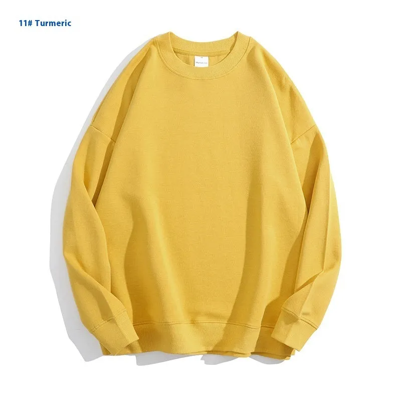 Cotton off shoulder pullover sweater in a solid colour with round neck and long sleeves.