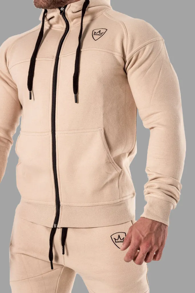 Cotton sport suit sweater with pattern in Army Green, black, khaki, and red, sizes L to XXL