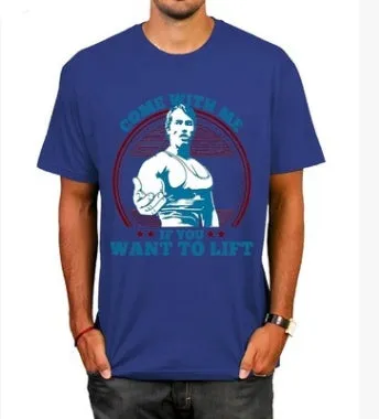 Men's cotton casual fitness T-shirt in lake blue, O-neck, short sleeves, regular fit, front view