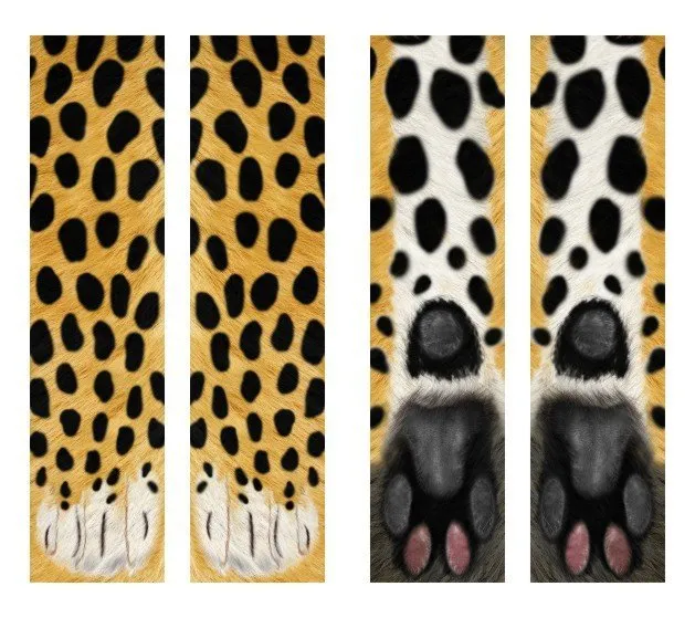 3D animal paw socks with cat claws pattern, unisex long nylon socks, 35cm length, moisture wicking and anti-slip
