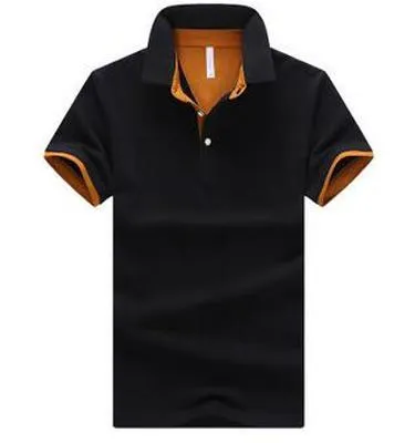 Men's casual fashion stand collar polo shirt in cotton with short sleeves
