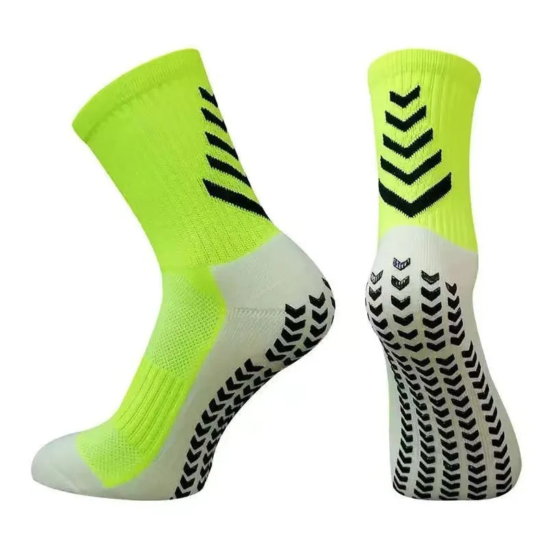 Men's athletic running socks with non-slip silicone grip in multiple colour options
