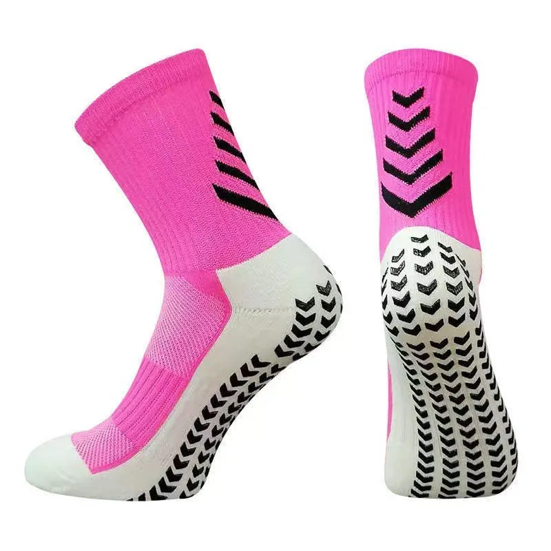 Men's athletic running socks with non-slip silicone grip in multiple colour options