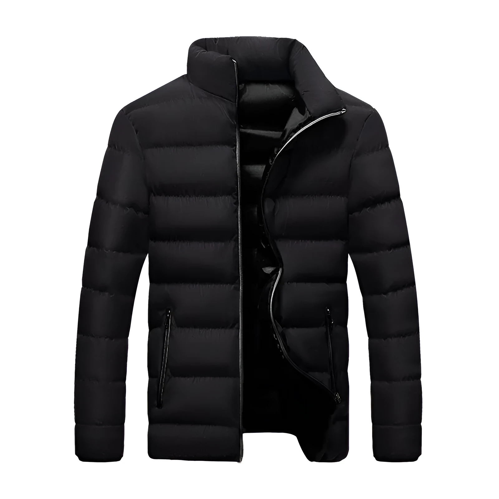 Men winter jacket slim fit thickened cotton breadwear coat, available in multiple sizes