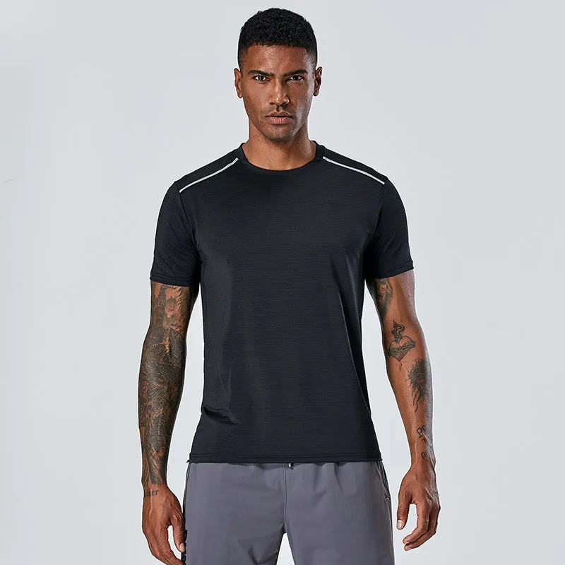 Quick-drying polyester T-shirt for men and women in Army Green colour, front view
