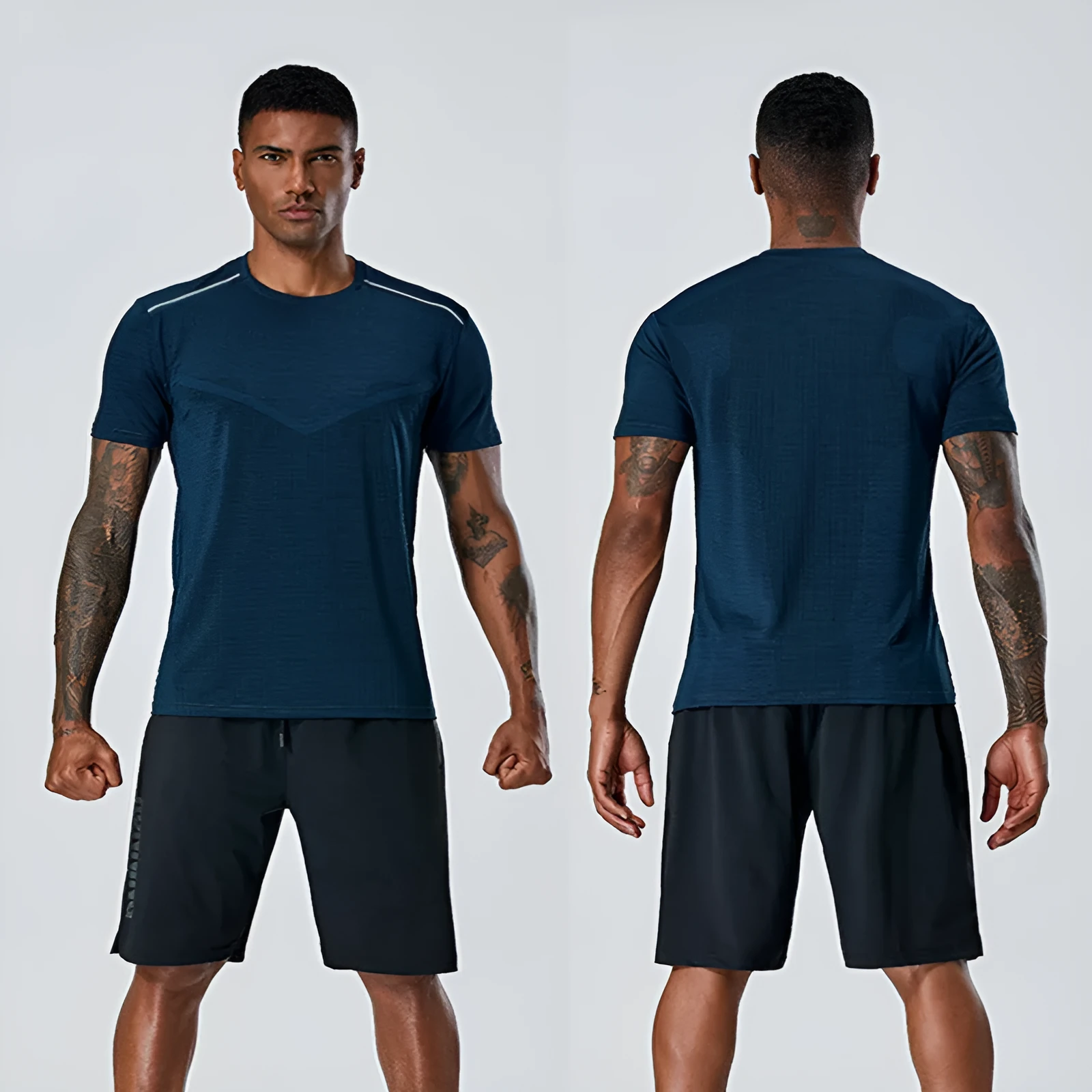 Quick-drying polyester T-shirt for men and women in Army Green colour, front view