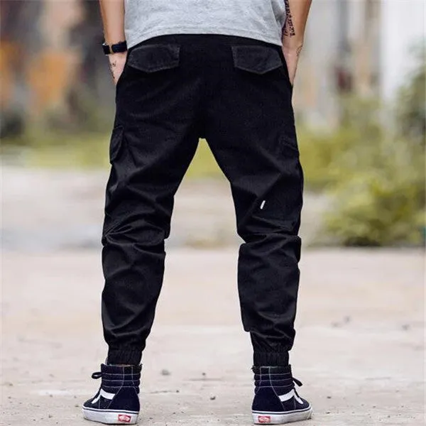 Men's camouflage slim fit jogger trousers with ankle cuffs, cotton blend streetwear pants