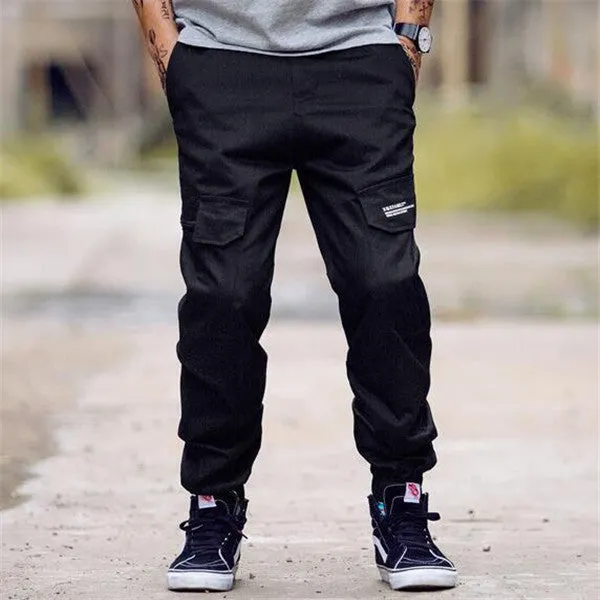 Men's camouflage slim fit jogger trousers with ankle cuffs, cotton blend streetwear pants