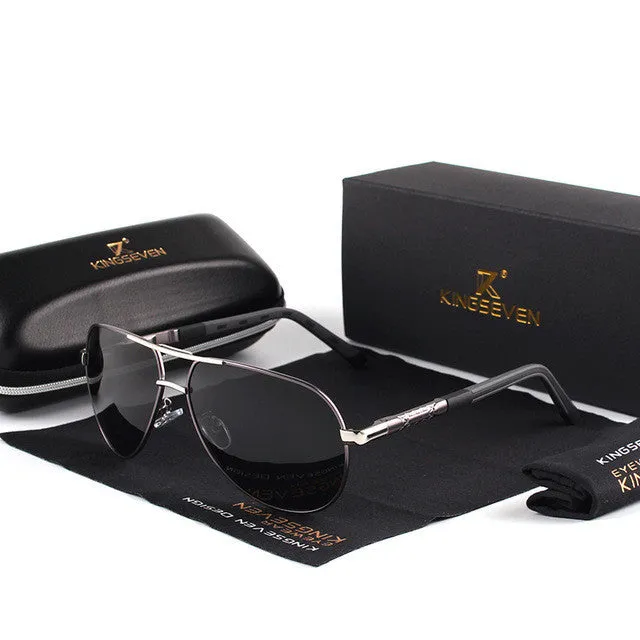 Polarized sunglasses with UV400 protection, polycarbonate lenses, aluminium alloy and silicone frame