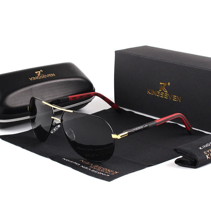 Polarized sunglasses with UV400 protection, polycarbonate lenses, aluminium alloy and silicone frame