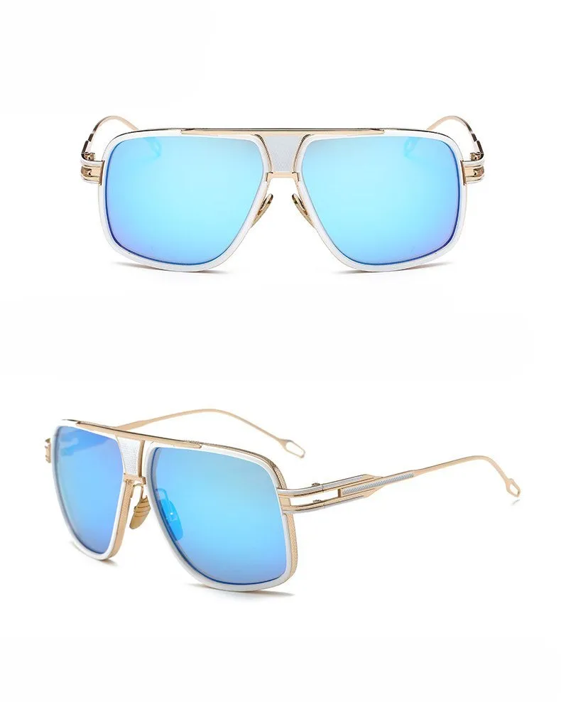 Grandmaster square sunglasses for men with black frame and UV400 acrylic lenses