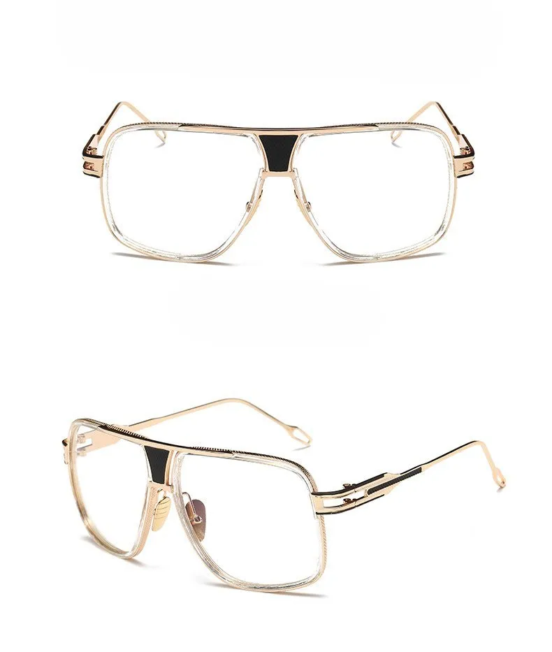 Grandmaster square sunglasses for men with black frame and UV400 acrylic lenses