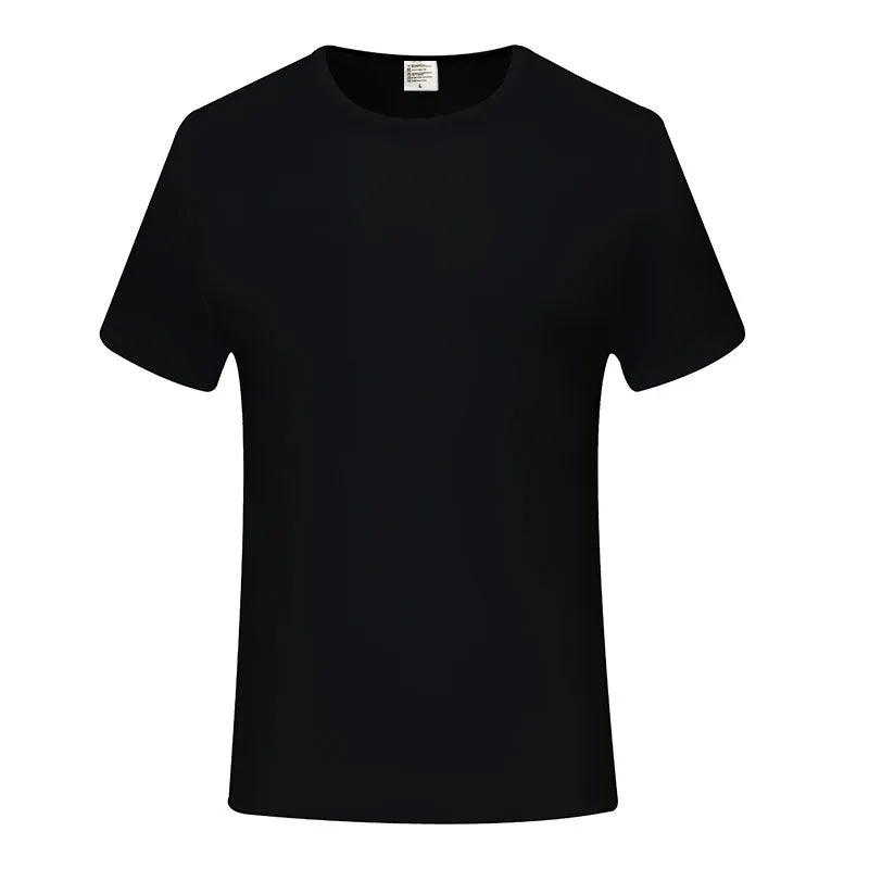 Blank custom sublimation t-shirt in white 100% polyester front view
