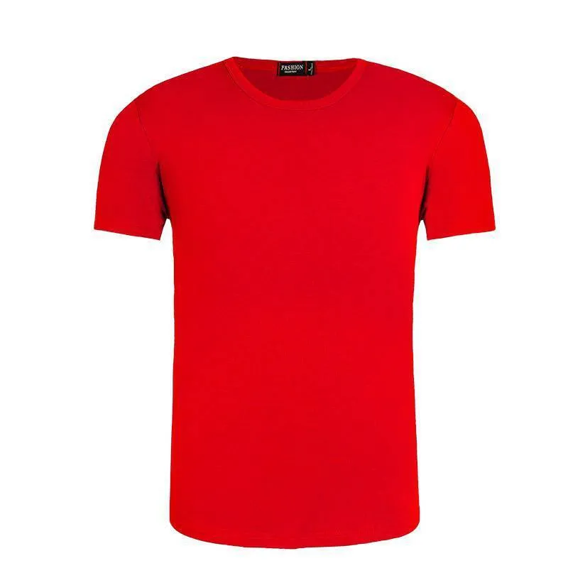 Blank custom sublimation t-shirt in white 100% polyester front view