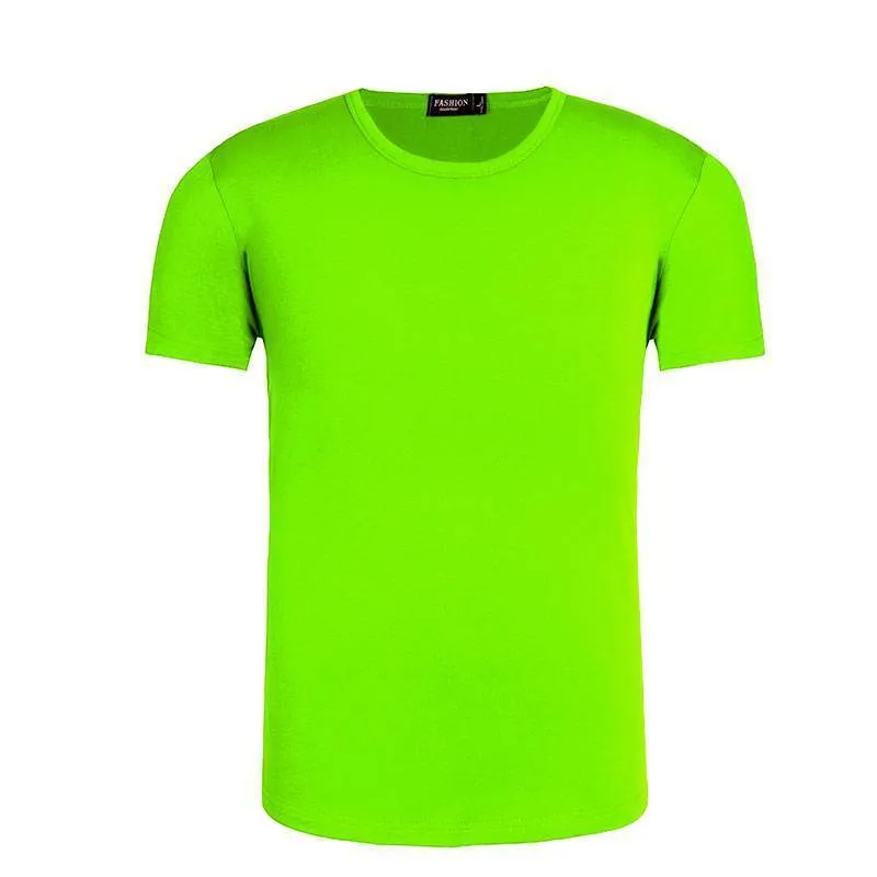 Blank custom sublimation t-shirt in white 100% polyester front view