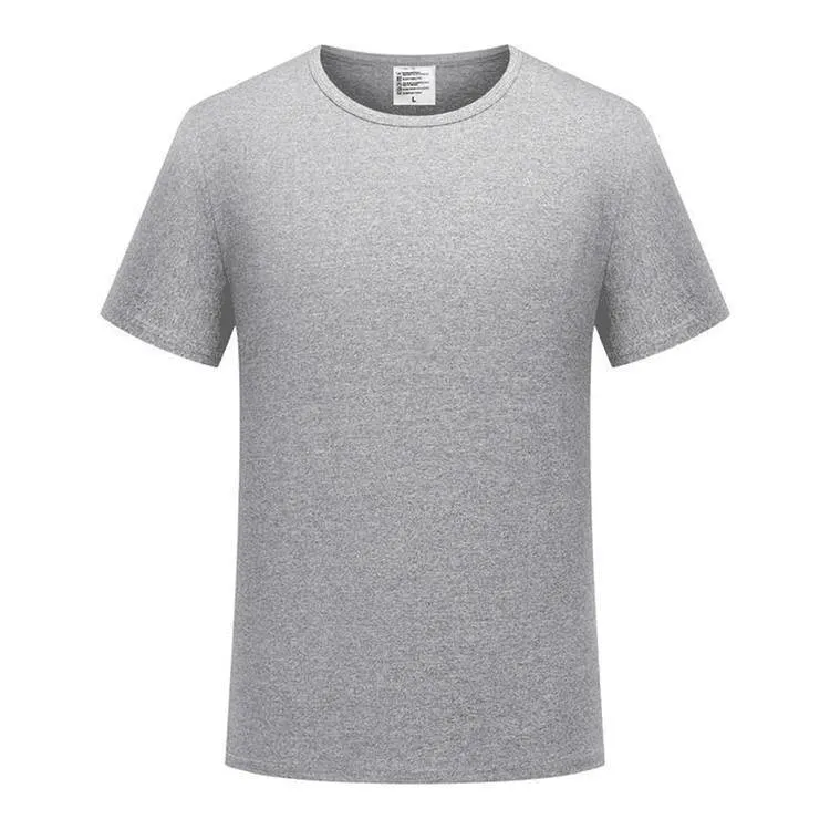 Blank custom sublimation t-shirt in white 100% polyester front view