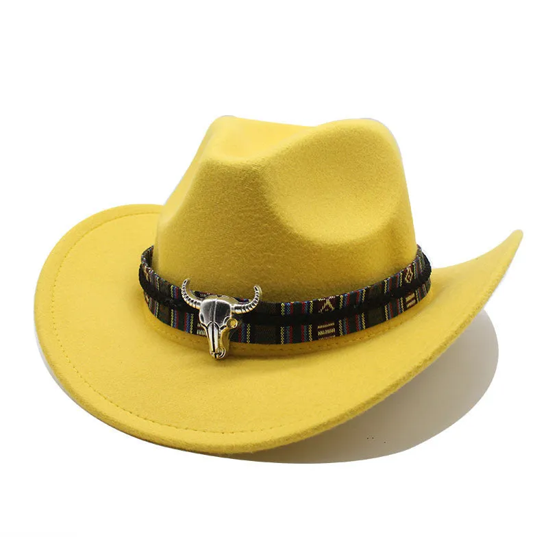 Polyester Western cowboy hat with a bell crown in army green colour, shown from the side.