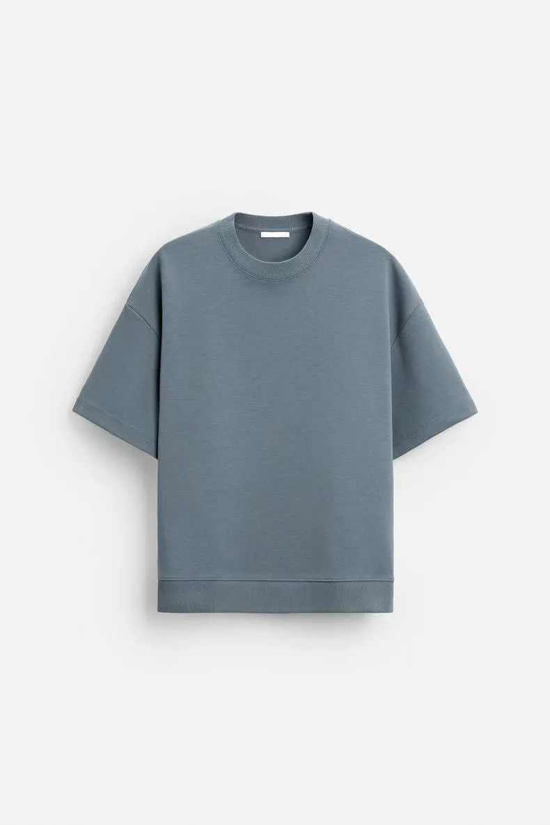 Short sleeve casual set with matching shorts in multiple colour combinations including blue, military green, black and white