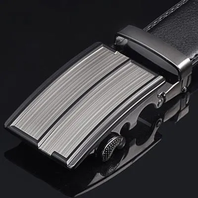 Top quality genuine full grain leather belt for men with metal buckle, available in multiple styles and sizes 110-125cm