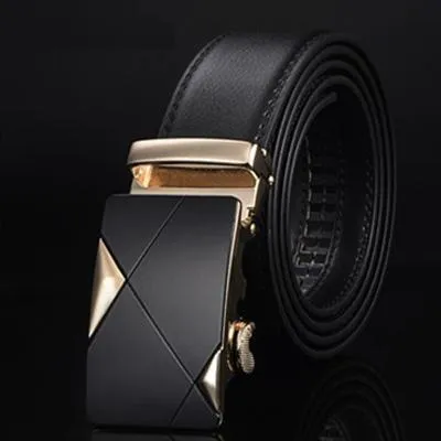 Top quality genuine full grain leather belt for men with metal buckle, available in multiple styles and sizes 110-125cm