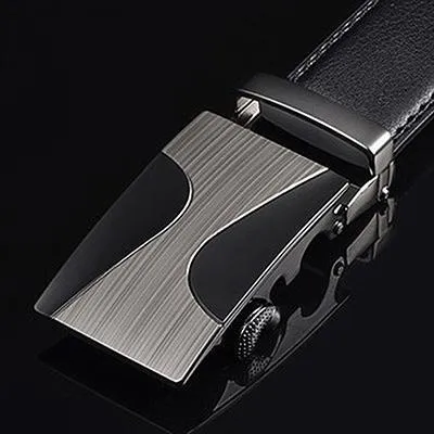 Top quality genuine full grain leather belt for men with metal buckle, available in multiple styles and sizes 110-125cm