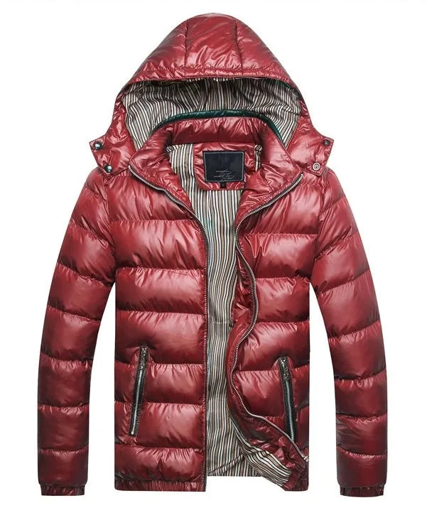 Winter puffer jacket in Black, quilted padding, available in sizes M to 7XL