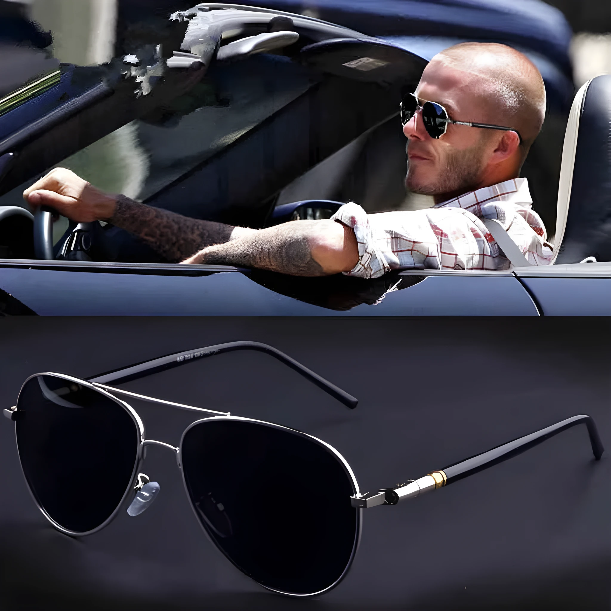 Polarized sunglasses with TAC lens, alloy metal frame, mirror finish, UV protection