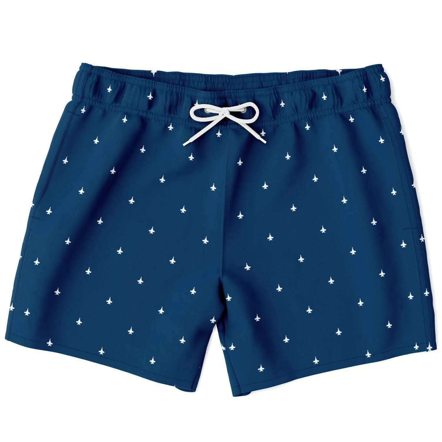 Men's quick-dry waterproof beach shorts in blue stripe pattern with fold-resistant and fade-proof fabric