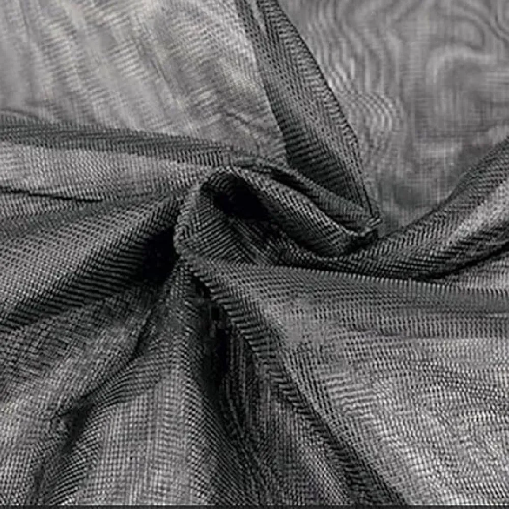 Black anti-mosquito net jacket with hood made from lightweight breathable polyester fibre