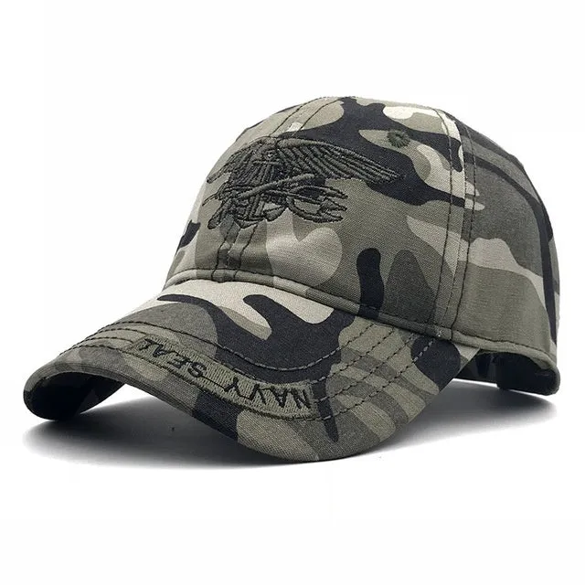 Army tactical baseball cap in green with adjustable strap lightweight polyester cotton blend