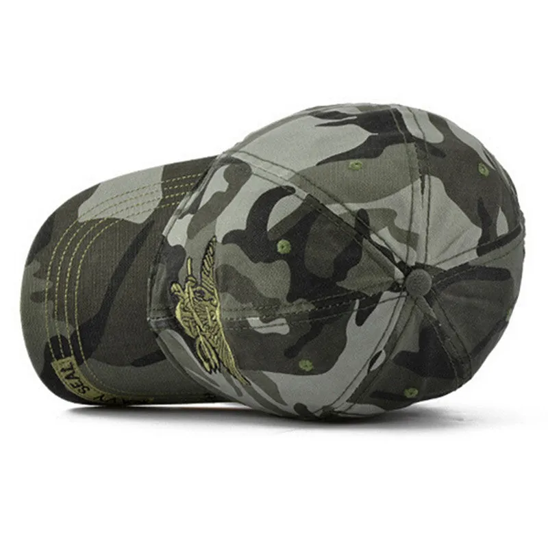 Army tactical baseball cap in green with adjustable strap lightweight polyester cotton blend