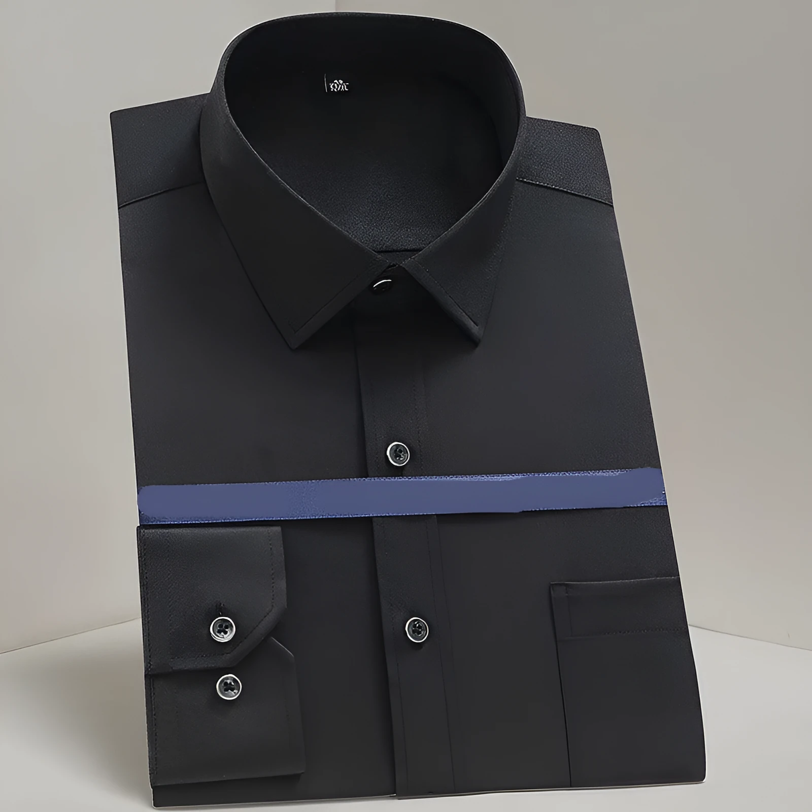 Men's mercerised stretch work shirt in colour 3-810, polyethylene fibre blend, size 40