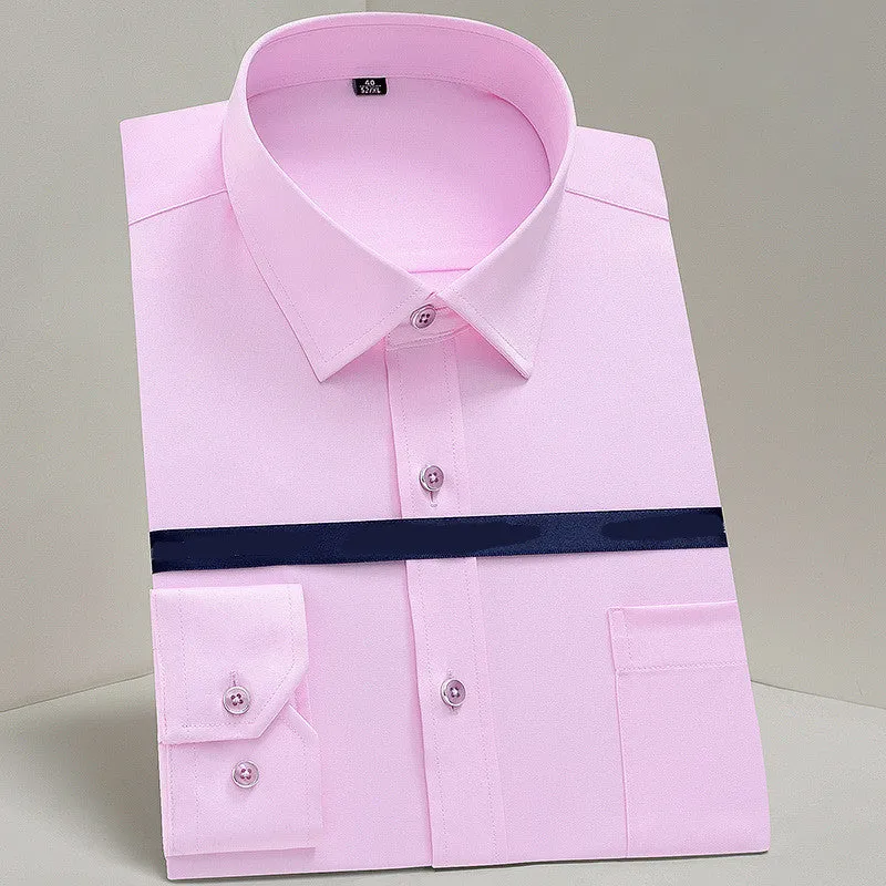 Men's mercerised stretch work shirt in colour 3-810, polyethylene fibre blend, size 40