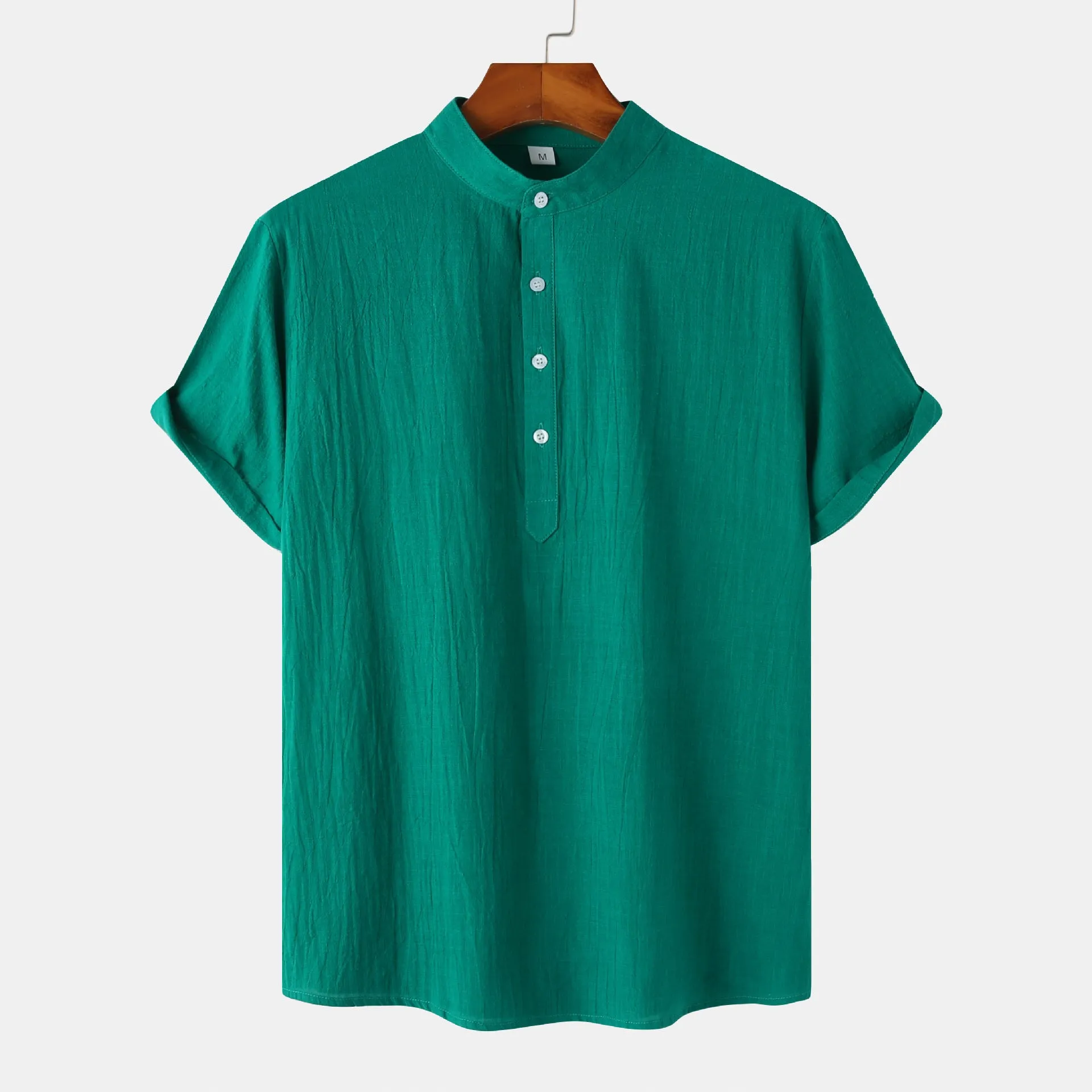 Men's casual short sleeve pullover shirt with floral print, available in multiple colours, sizes S to 2XL