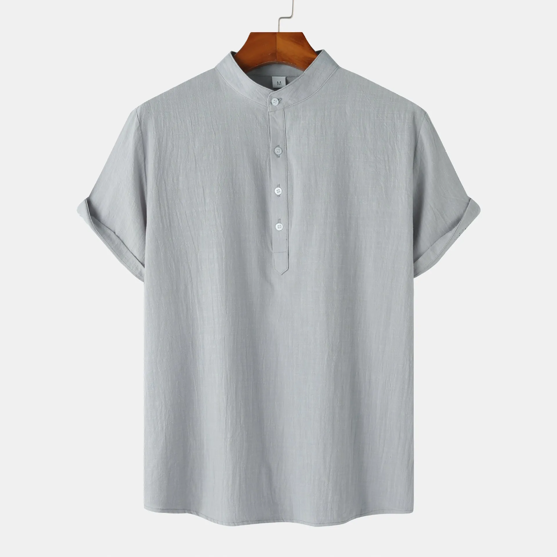 Men's casual short sleeve pullover shirt with floral print, available in multiple colours, sizes S to 2XL