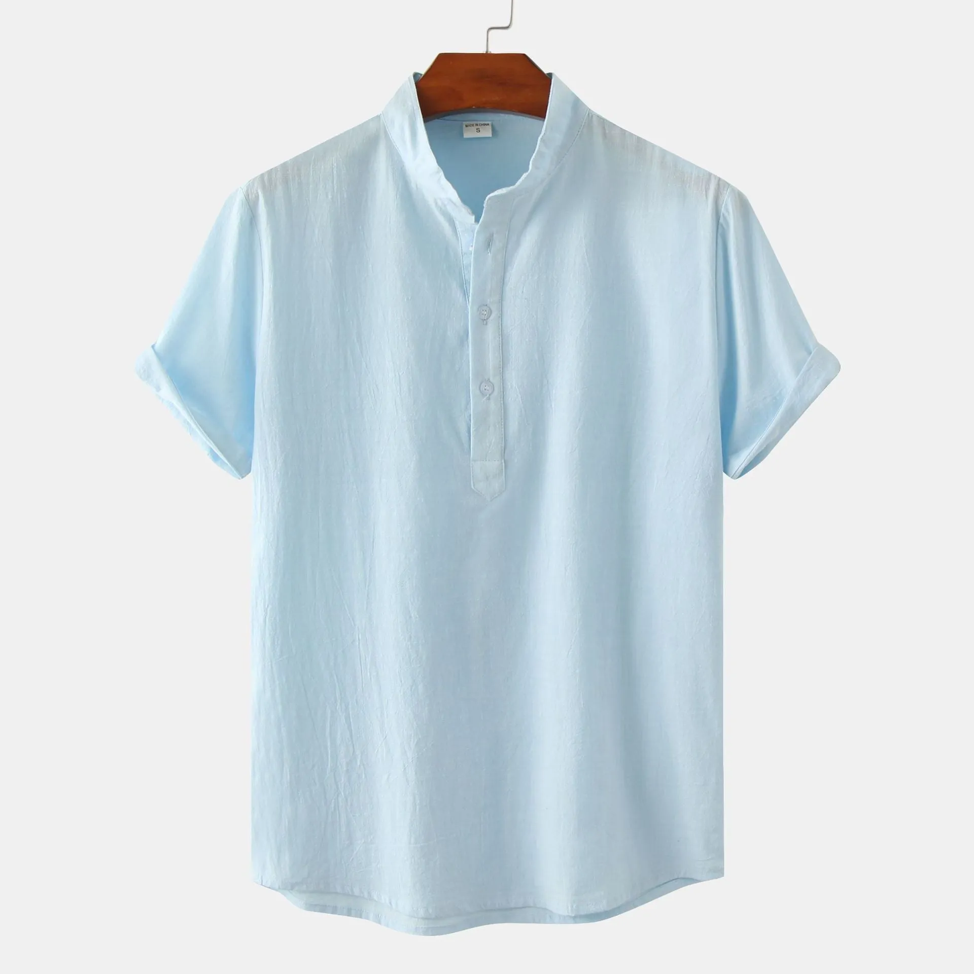 Men's casual short sleeve pullover shirt with floral print, available in multiple colours, sizes S to 2XL