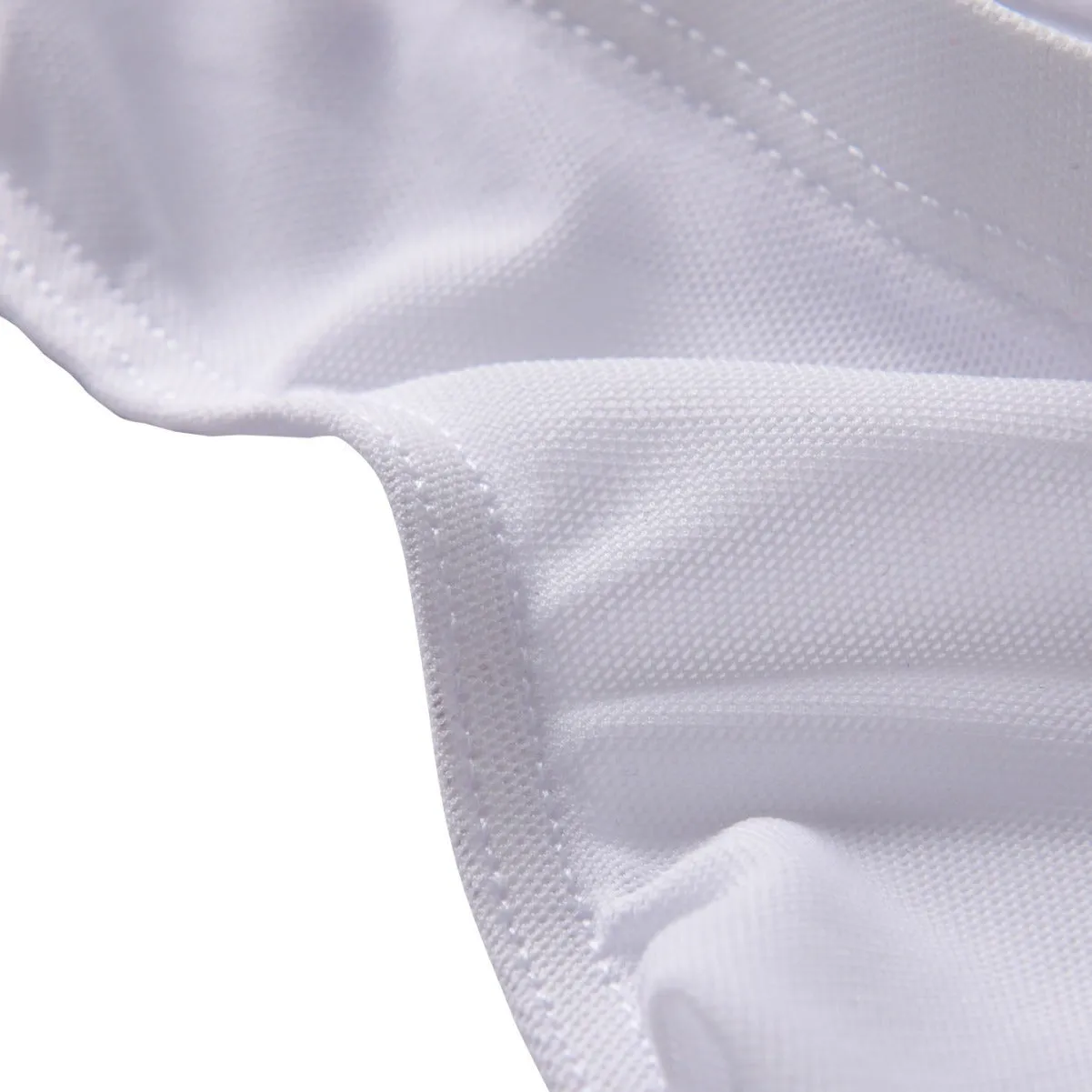 Men's black low-waist triangle briefs made from quick-drying Nylon ice silk fabric.