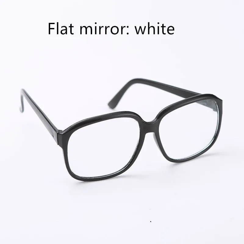 Men's protective glasses with polycarbonate flat lenses, anti-glare and anti-dust, black frame