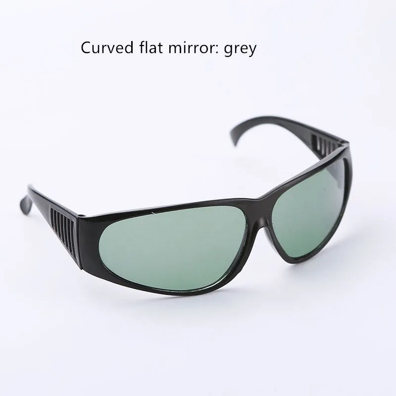 Men's protective glasses with polycarbonate flat lenses, anti-glare and anti-dust, black frame