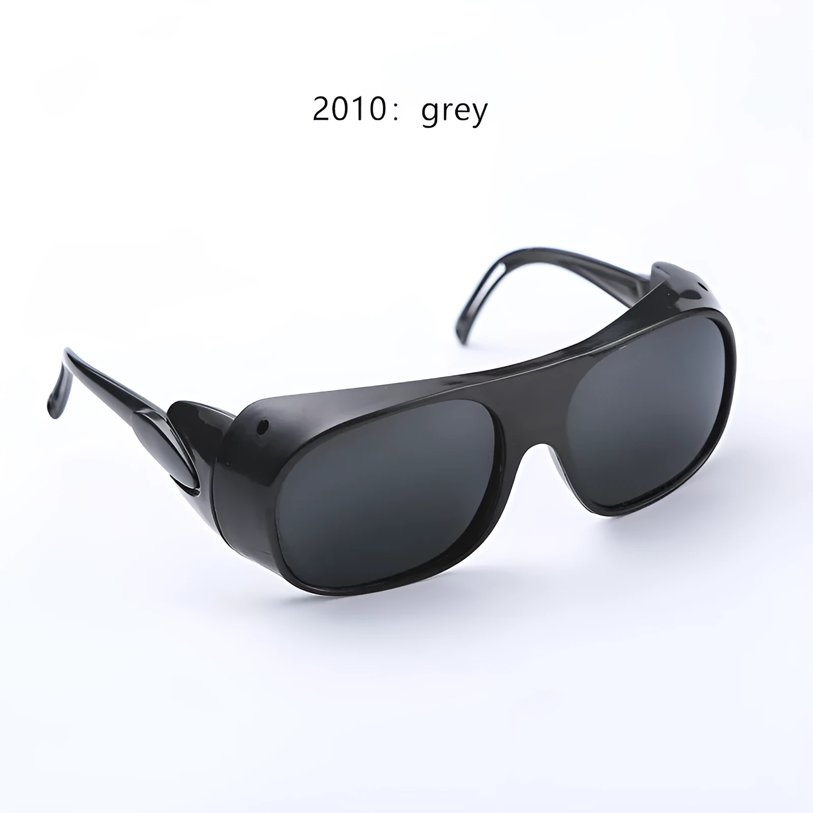 Men's protective glasses with polycarbonate flat lenses, anti-glare and anti-dust, black frame