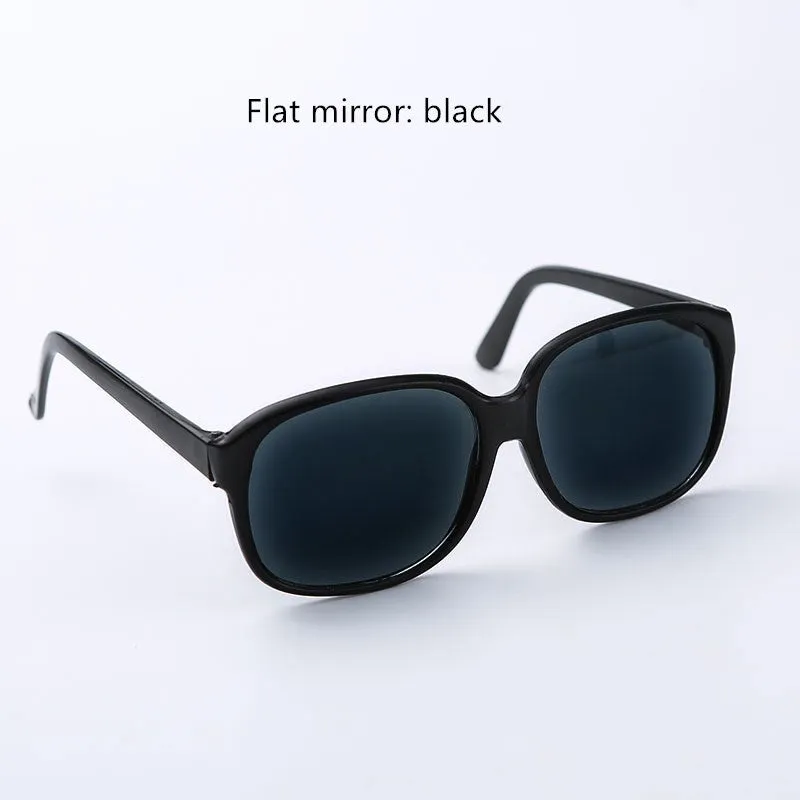 Men's protective glasses with polycarbonate flat lenses, anti-glare and anti-dust, black frame